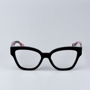 Gucci GG1424O 012 BRAND NEW Eyeglasses Black Pink Cat Eye Women